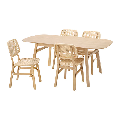 VOXLÖV/VOXLÖV - 餐桌附4張餐椅, 竹/竹, 180x90 公分 | IKEA 線上購物 - PE789444_S4