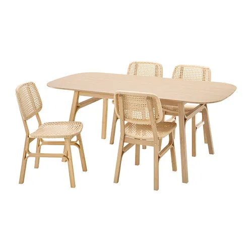 VOXLÖV/VOXLÖV - 餐桌附4張餐椅, 竹/竹, 180x90 公分 | IKEA 線上購物 - PE789444_S4