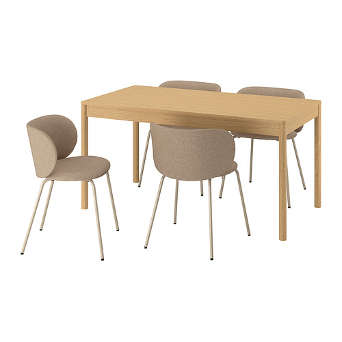 TONSTAD/KRYLBO - 餐桌附4張餐椅, 實木貼皮, 橡木/Tonerud 深米色 | IKEA 線上購物 - PE979929_S4