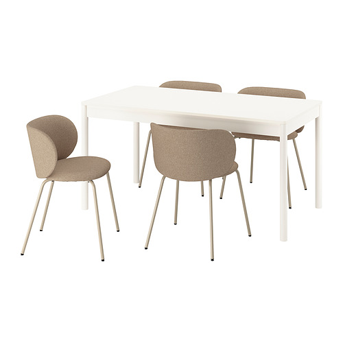TONSTAD - 餐桌附4張餐椅, 淺乳白色/Tonerud 深米色, 150x80 公分 | IKEA 線上購物 - PE979932_S4