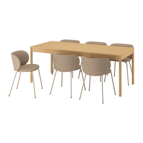 TONSTAD/KRYLBO 餐桌附6張餐椅