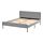 SLATTUM - 雙人加大軟墊式床框, 淺灰色, 含床底板條 | IKEA 線上購物 - PE735401_S1