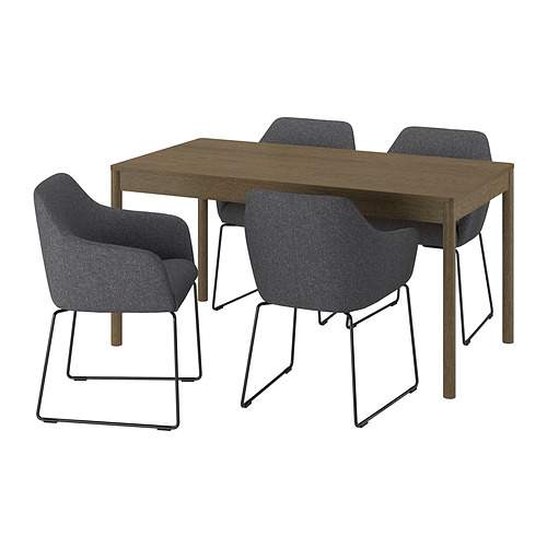 TONSTAD/TOSSBERG 餐桌附4張餐椅