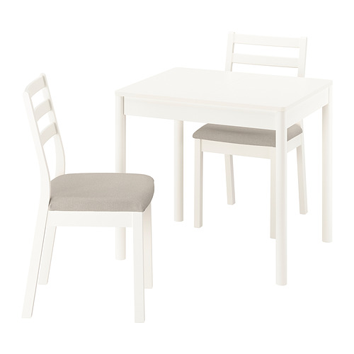 TONSTAD/TONSTAD - table and 2 chairs, off-white/off-white Fridtuna light beige, 80/120x70 cm | IKEA Taiwan Online - PE979965_S4