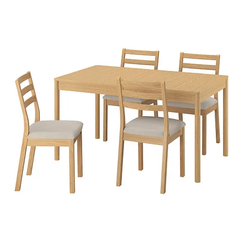 TONSTAD/TONSTAD - 餐桌附4張餐椅, 實木貼皮, 橡木/橡木紋 Fridtuna淺米色 | IKEA 線上購物 - PE980004_S4