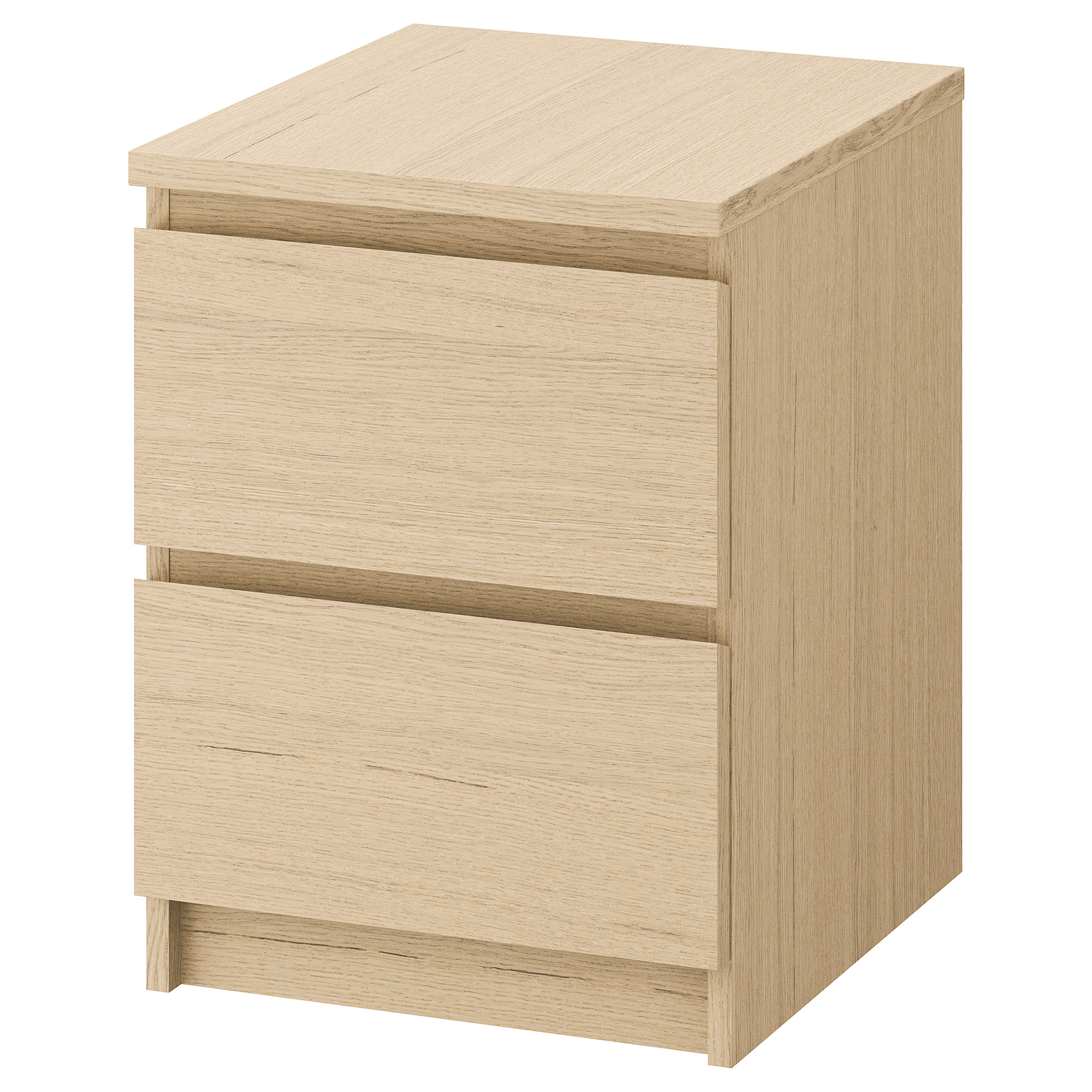 Malm 抽屜櫃 2抽 染白橡木 Ikea 線上購物