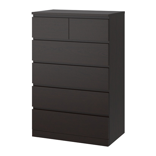 MALM - 抽屜櫃/6抽, 黑棕色 | IKEA 線上購物 - PE693005_S4