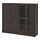 HAVSTA - 玻璃門櫃組合, 深棕色 | IKEA 線上購物 - PE693037_S1