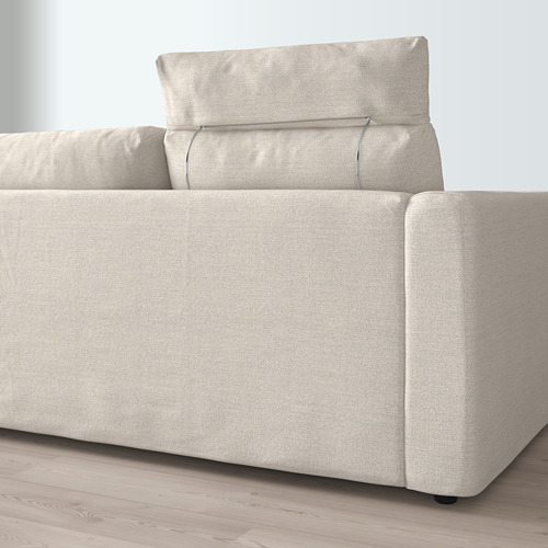 VIMLE - 3-seat sofa, with headrest/Gunnared beige | IKEA Taiwan Online - PE675167_S4
