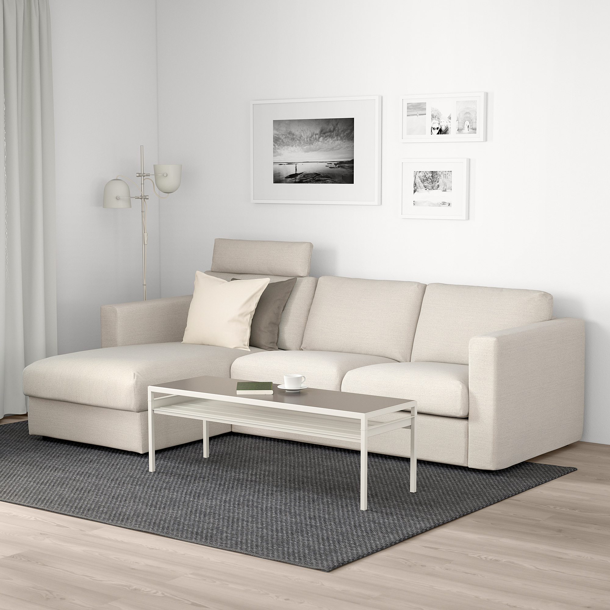 VIMLE 3-seat sofa with chaise longue