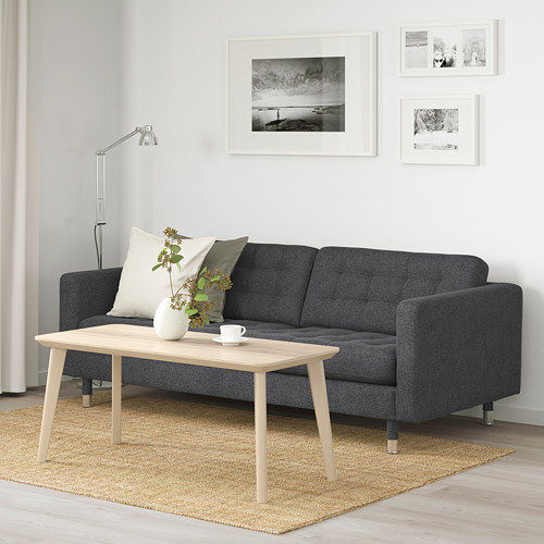 LANDSKRONA - 三人座沙發, Gunnared 深灰色/金屬 | IKEA 線上購物 - PE680185_S4