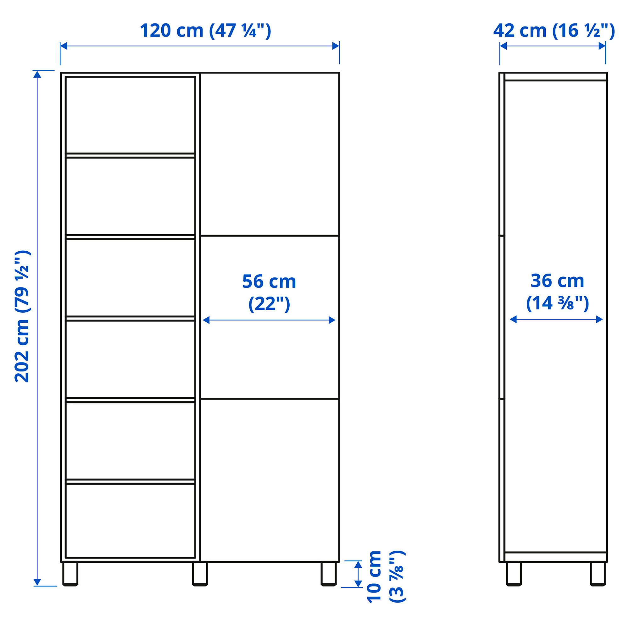 BESTÅ storage combination with doors