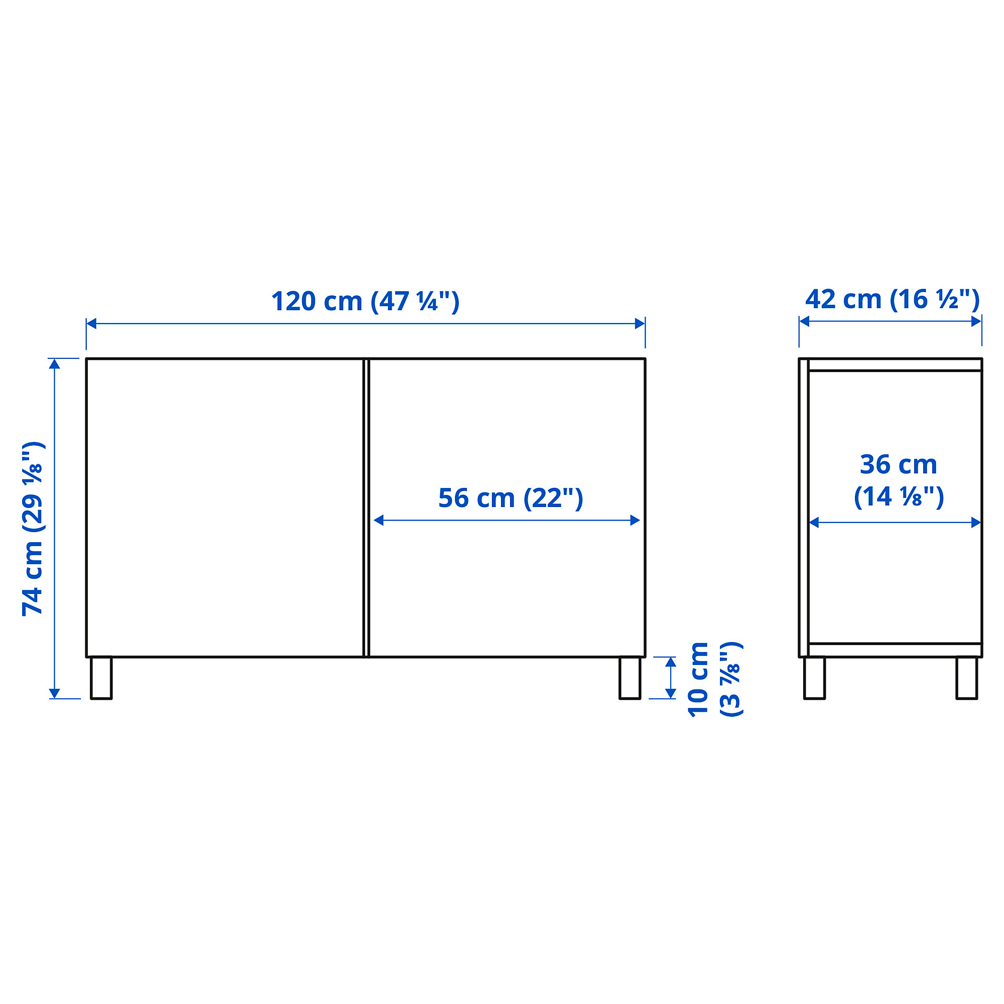 BESTÅ storage combination with doors