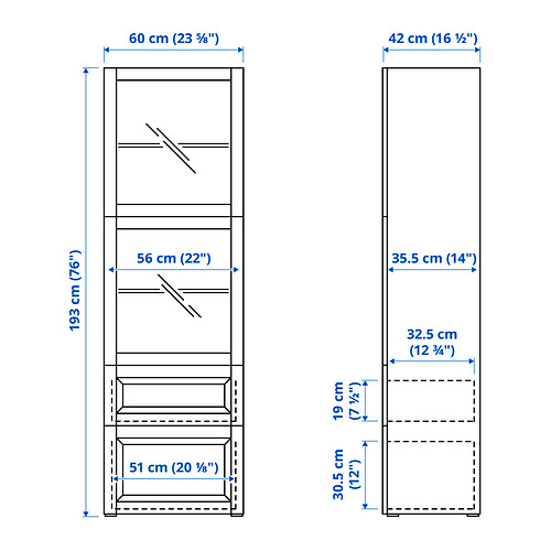 BESTÅ - storage combination w glass doors, white/Selsviken high-gloss/white clear glass | IKEA Taiwan Online - PE834591_S4