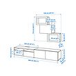 BESTÅ TV storage combination/glass doors
