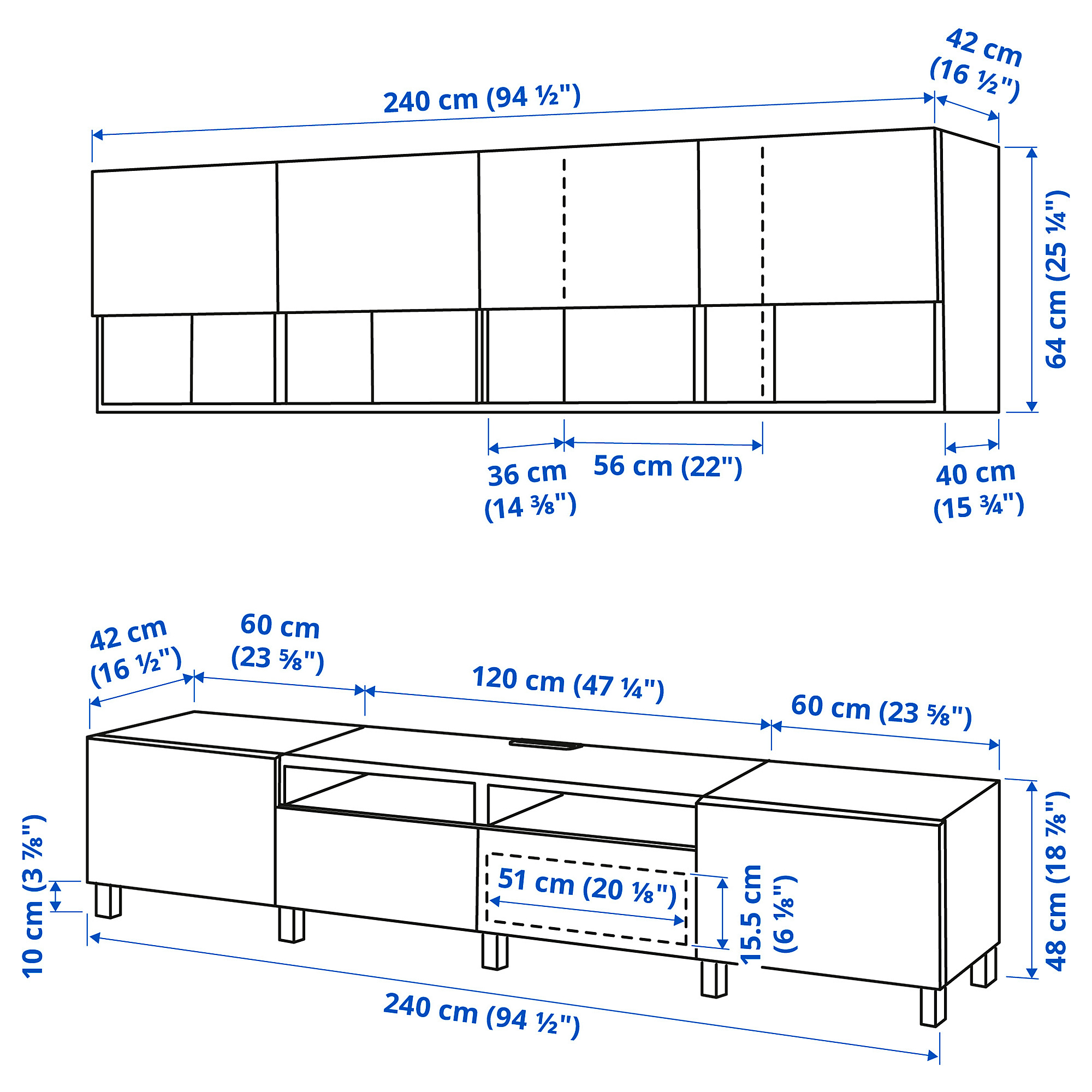 BESTÅ TV storage combination