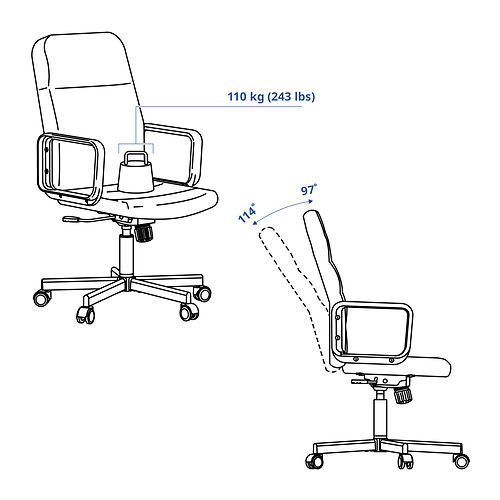 RENBERGET swivel chair