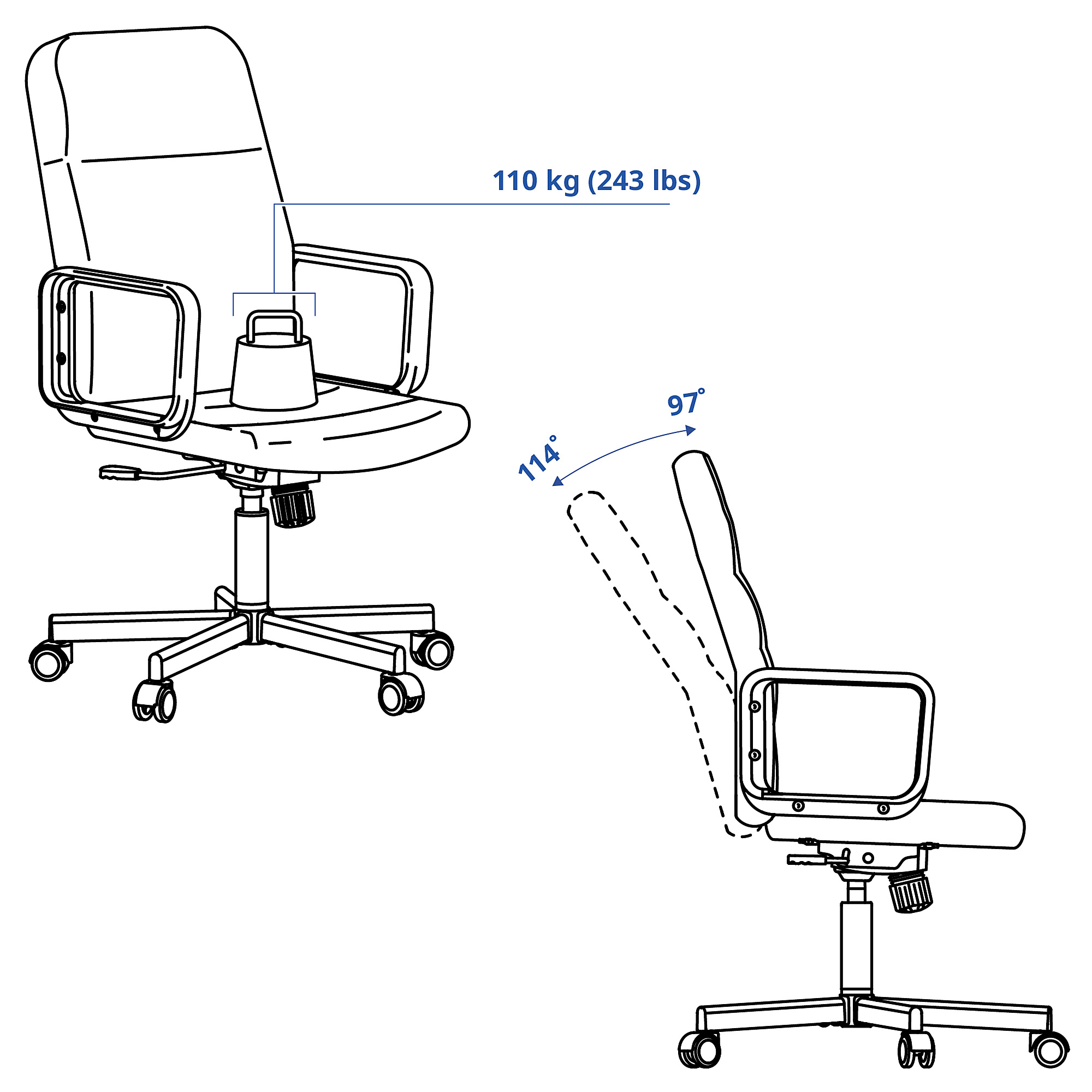 RENBERGET swivel chair