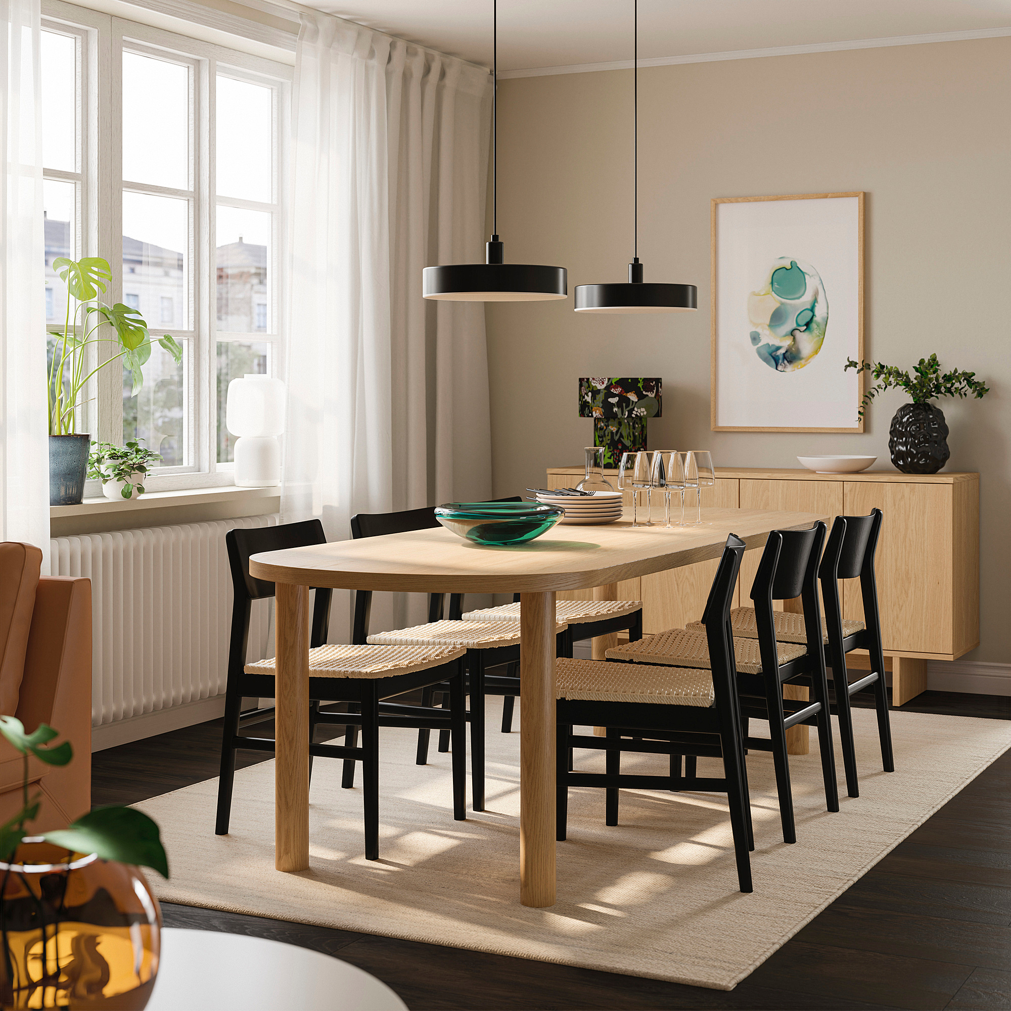 STOCKHOLM 2025 餐桌附6張餐椅