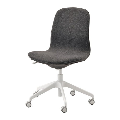 LÅNGFJÄLL - office chair, Gunnared dark grey/white | IKEA Taiwan Online - PE735474_S4
