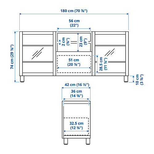 BESTÅ - TV bench with doors and drawers, black-brown/Lappviken/Stubbarp Sindvik | IKEA Taiwan Online - PE834615_S4