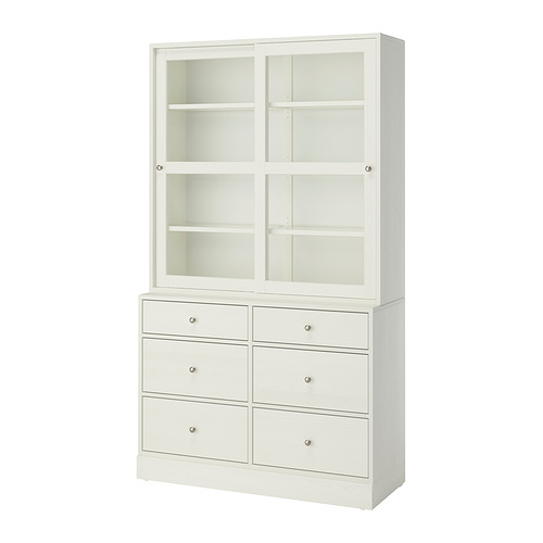 HAVSTA storage combination w glass-doors