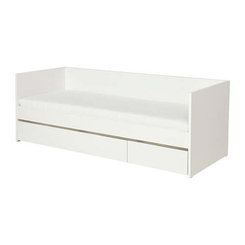 VIHALS - 坐臥兩用床/床底收納盒/床墊, 白色/Åfjäll 軟硬適中, 80x200 公分 | IKEA 線上購物 - PE980096_S4