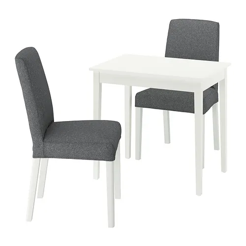 NÄSINGE/BERGMUND - table and 2 chairs, white/Gunnared medium grey white, 80x60 cm | IKEA Taiwan Online - PE980097_S4