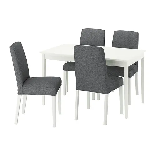 NÄSINGE/BERGMUND - table and 4 chairs, white/Gunnared medium grey white, 130x80 cm | IKEA Taiwan Online - PE980108_S4