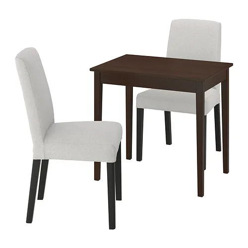NÄSINGE/BERGMUND - 一桌二椅, 深棕色 染色山毛櫸面板/Orrsta淺灰色 黑色, 80x60 公分 | IKEA 線上購物 - PE980111_S4