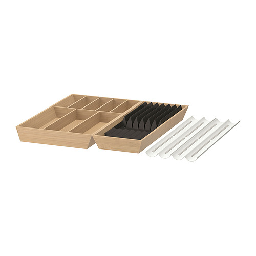 UPPDATERA - 刀叉/廚具/香料收納盤，白色/竹 碳黑色，72x50 公分 | IKEA 線上購物 - E1014022_S4