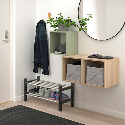EKET - 上牆式收納櫃組合, 淺綠色/染白橡木紋 | IKEA 線上購物 - PE834661_S4