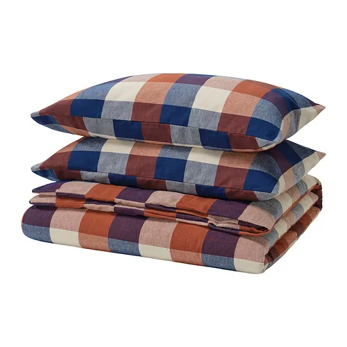 BLÅSENAP - duvet cover and 2 pillowcases, multicolour/check, 200x200/50x80 cm | IKEA Taiwan Online - PE980187_S4