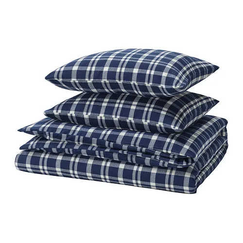 TORNTUSS - 被套附2個枕頭套, 深藍色/方格, 200x200/50x80 公分 | IKEA 線上購物 - PE980174_S4
