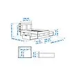 BRIMNES bed frame w storage and headboard