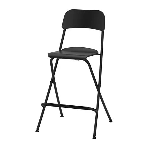 FRANKLIN - bar stool with backrest, foldable, counter height black/black | IKEA Taiwan Online - PE735710_S4