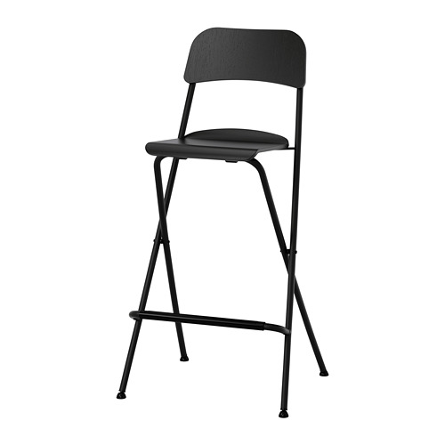 FRANKLIN bar stool with backrest, foldable