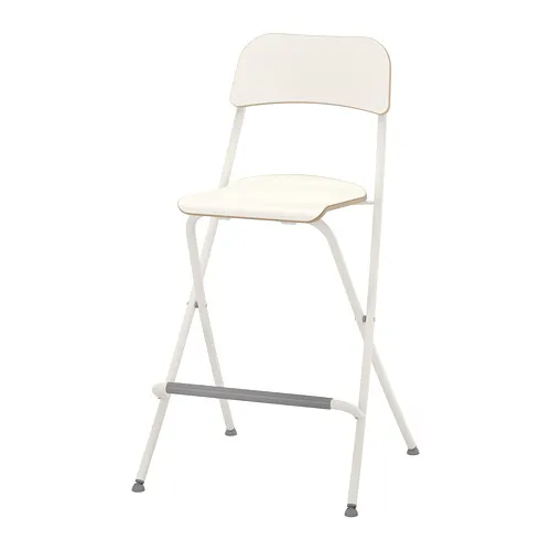 FRANKLIN - bar stool with backrest, foldable, counter height white/white | IKEA Taiwan Online - PE735714_S4