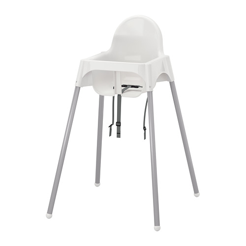 ANTILOP - 高腳椅附安全帶, 白色/銀色 | IKEA 線上購物 - PE735716_S4