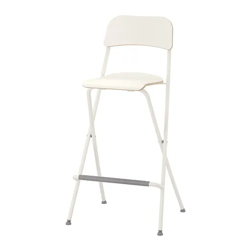 FRANKLIN - bar stool with backrest, foldable, white/white | IKEA Taiwan Online - PE735718_S4