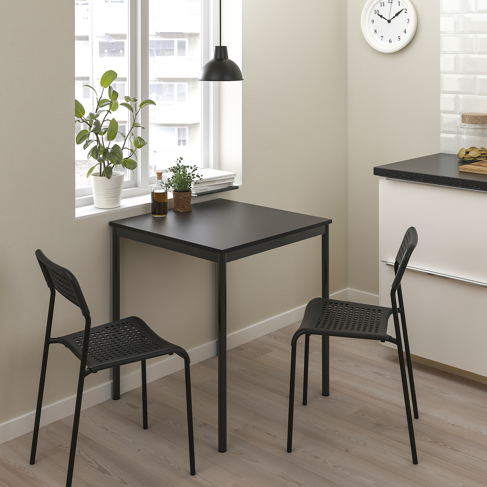 SANDSBERG/ADDE - table and 2 chairs, black/black | IKEA Taiwan Online