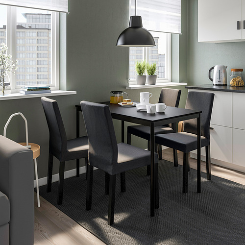 KÄTTIL - 餐椅, 黑色/Knisa 深灰色 | IKEA 線上購物 - PE834984_S4