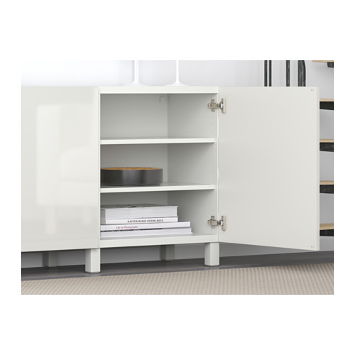 BESTÅ - storage combination with doors, white/Selsviken high-gloss/white | IKEA Taiwan Online - PE583055_S4