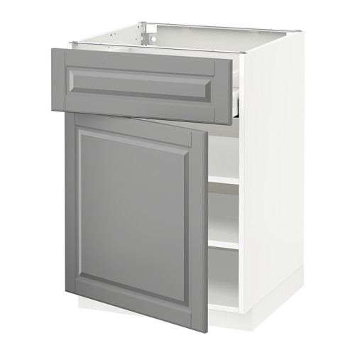 METOD/MAXIMERA - base cabinet with drawer/door, white/Bodbyn grey | IKEA Taiwan Online - PE518670_S4