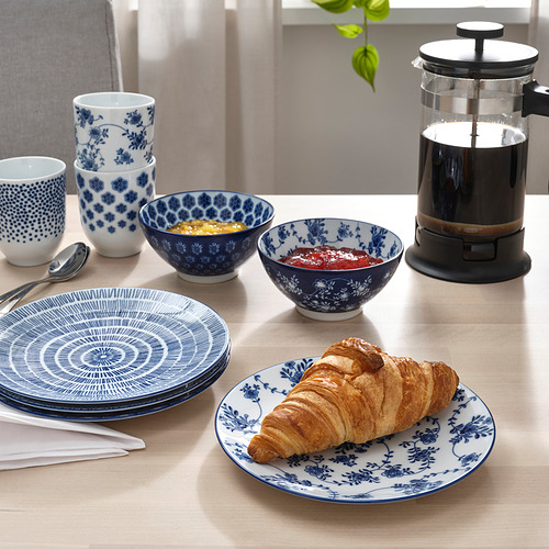 ENTUSIASM - 麵包碟, 具圖案/藍色 | IKEA 線上購物 - PE835103_S4