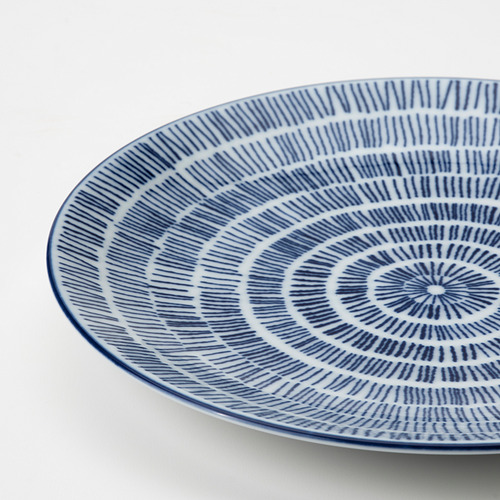 ENTUSIASM - Side plate, patterned/blue, 18cm | IKEA Taiwan Online - PE835105_S4