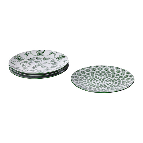 ENTUSIASM - side plate, patterned/green | IKEA Taiwan Online - PE835106_S4