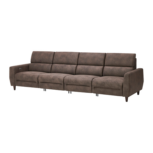 RULLERUM - 4人座沙發附2個電動躺椅, Tornarp 深灰棕色 | IKEA 線上購物 - PE944572_S4