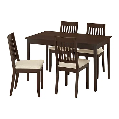 NÄSINGE/NÄSINGE - 餐桌附4張餐椅, 染深棕色櫸木貼皮/染深棕色 Kilanda淺米色, 130x80 公分 | IKEA 線上購物 - PE980620_S4