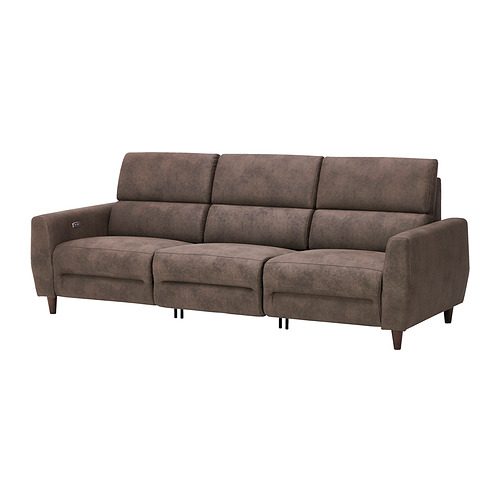 RULLERUM - 3-seat sofa w 2 electric recliners, Tornarp dark grey-brown | IKEA Taiwan Online - PE944575_S4